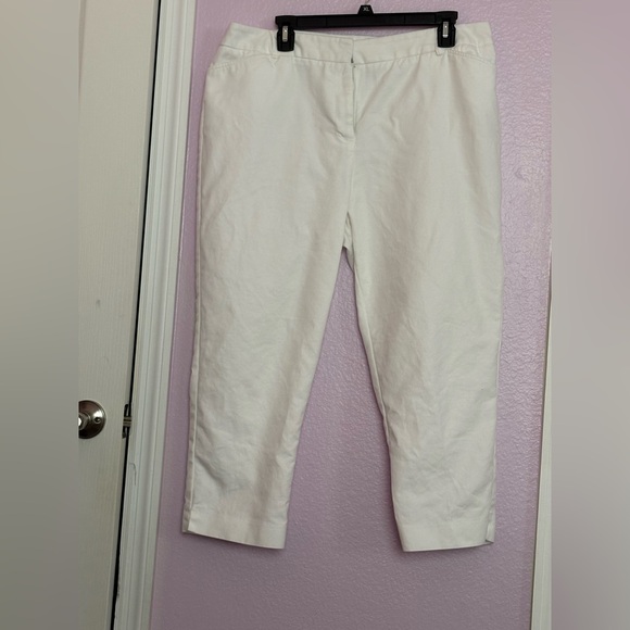Kim Rogers Pants - Kim Rogers Classic Capri White Pants